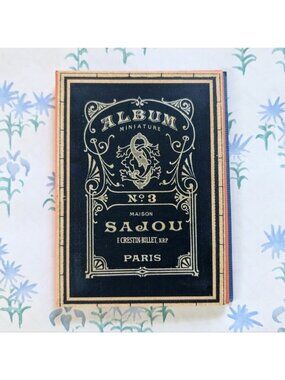 Maison Sajou Miniature Blue Cross Stitch Album #3 Needlepoint DIY French